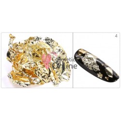 Foite subtiri colorate pentru decor unghii FSU04 Gold